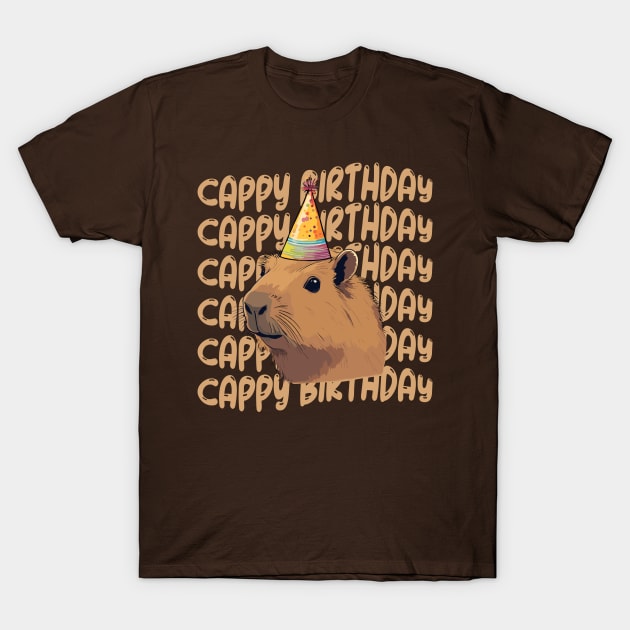 Cappy Birthday T-Shirt by Ray Crimson